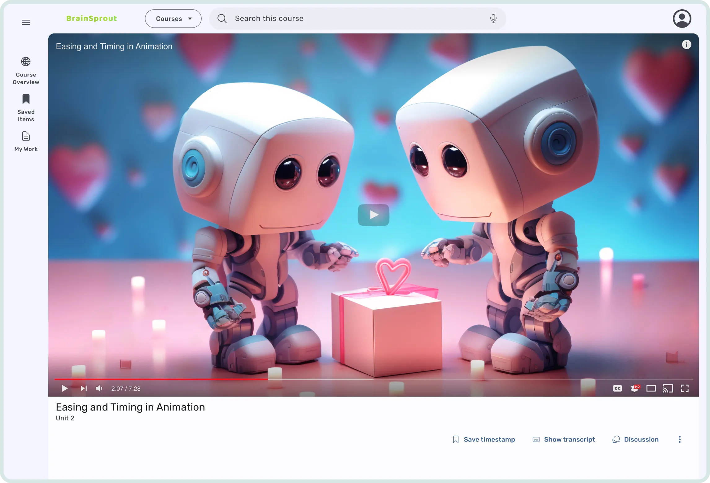 Screenshot of video lesson